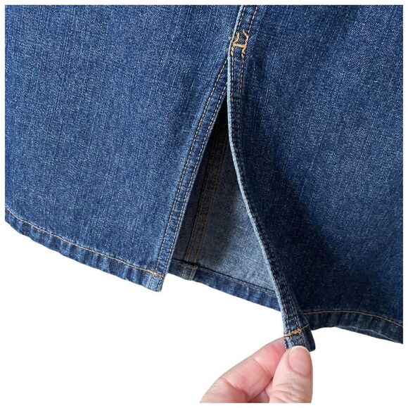 Tommy Hilfiger Vintage Y2K Denim Slit Front Jean Pencil Skirt Sz 13 - Picture 5 of 9